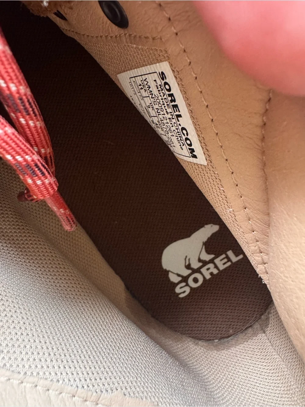 Sorel Madeline II Waterproof Leather Boots Tan Red Lace Women’s 11